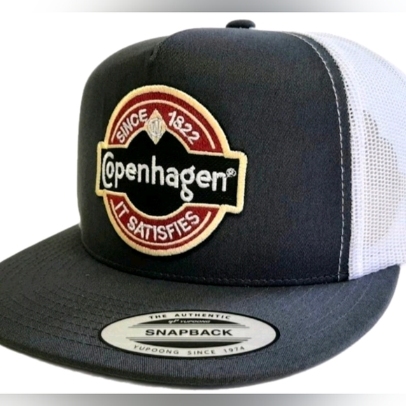 Copenhagen Chew Chaw Snuff Dip American Classic Heritage Patch Hat Cap Western C - Picture 1 of 10